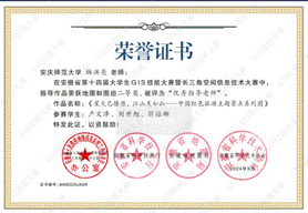14届GIS大赛获奖教师证书-09 JA009OK138太阳集团顾洪亮